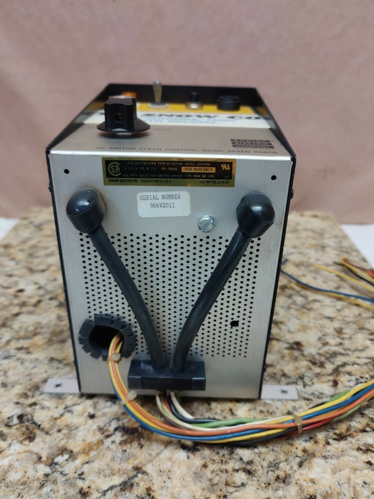 Bodine Electric Company ASH-500 Encased Type DC Motor Speed Control Basic Range