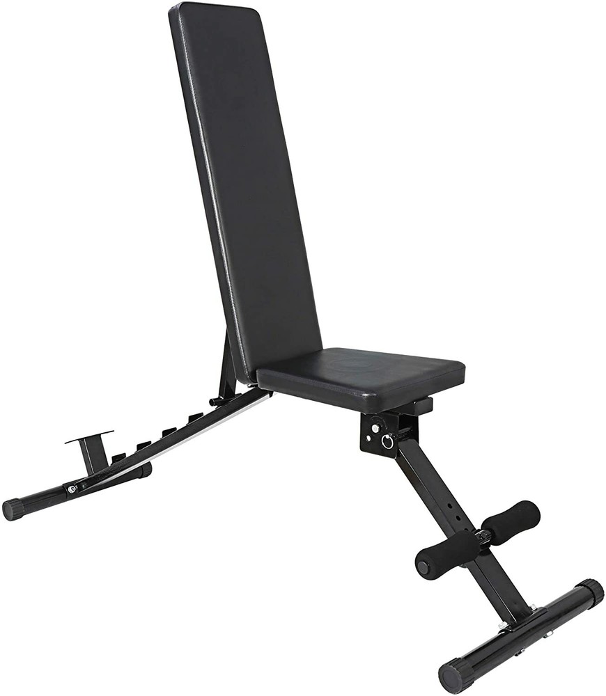 Training Weight Lifting Bench Adjustable Utility Bench Workout Exercise Black