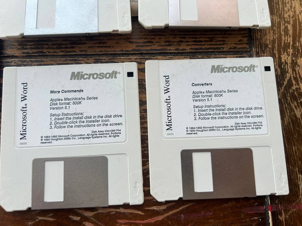 Vintage Microsoft Macintosh Demo Software Lot Excel Word Multiplan Floppy