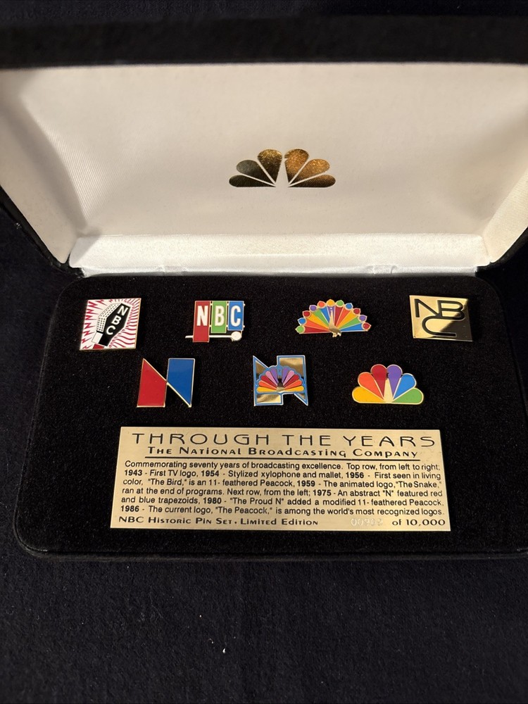 Through The Years NBC Logo Pin Set