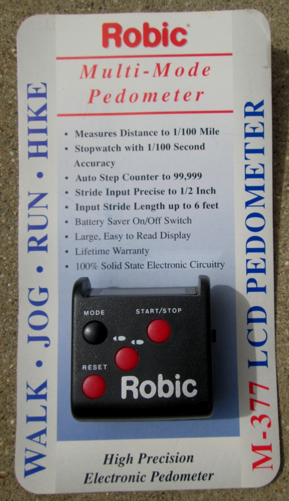 Robic M-377 Multi Mode LCD Pedometer and Stopwatch WORKS!