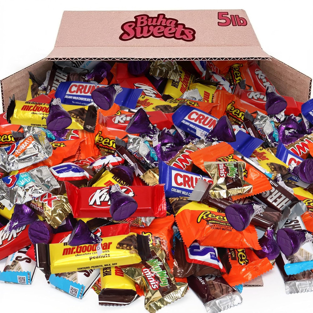 Bulk Chocolate Candy Variety Mix - 5 Pound Assorted Individually Wrapped Chocola