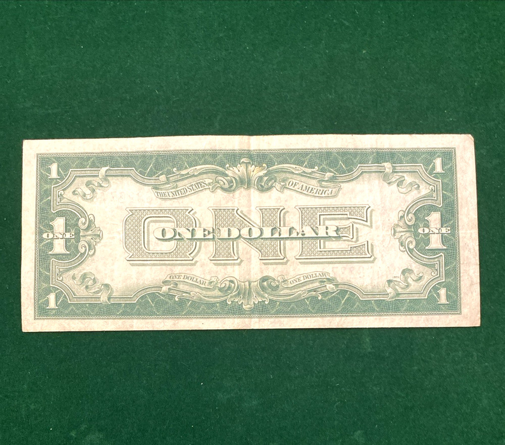 1928 $1 Dollar Silver Certificate Blue Seal Note “Funnyback”