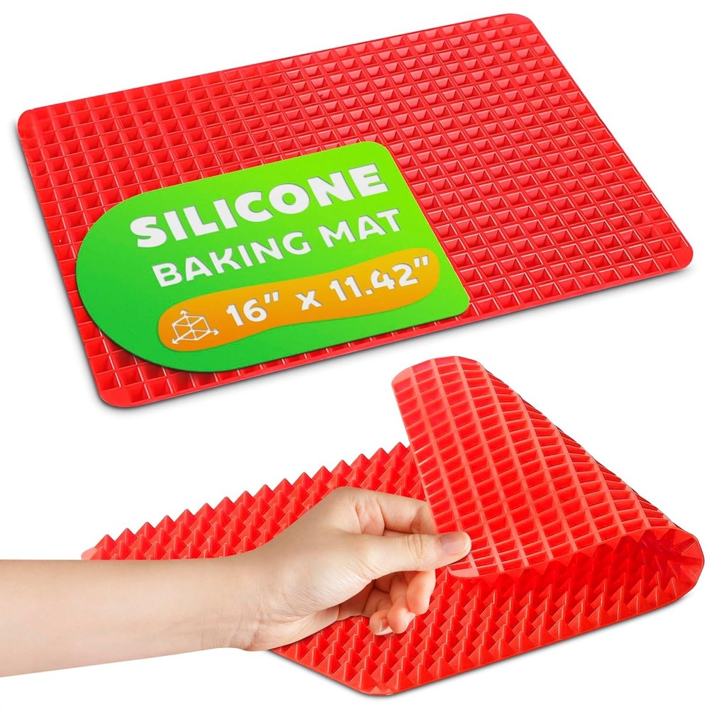 Non Sti Baking Cooking Mat - " Silicone Baking Mat, Fat ing Red
