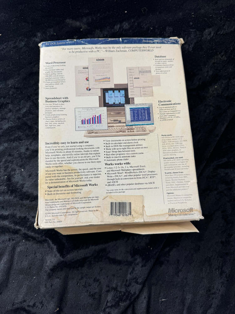 Microsoft Works Version 2.0 - 5.25 Media