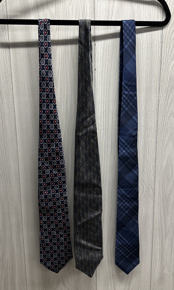 Neck Tie Custom Bundle (Set of 3) Various Patterns, Materials & Lengths - Set D