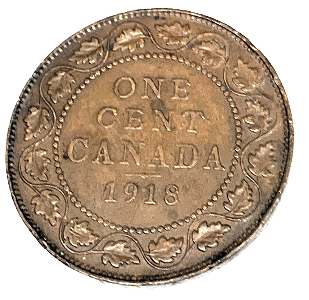 # C9020   CANADA   COIN,     LARGE CENT   1918