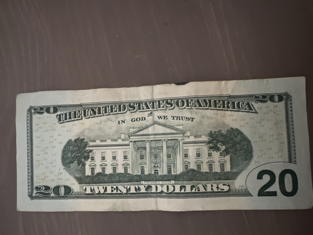 2017 $20 Federal Reserve Note Error Bill Serial ND03007750C Circulated