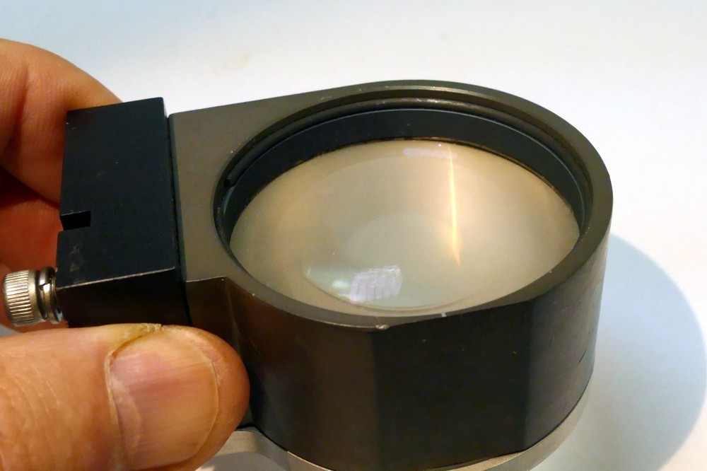 Microscope Optics Magnifier Accessory - Attachment 2" glass OD