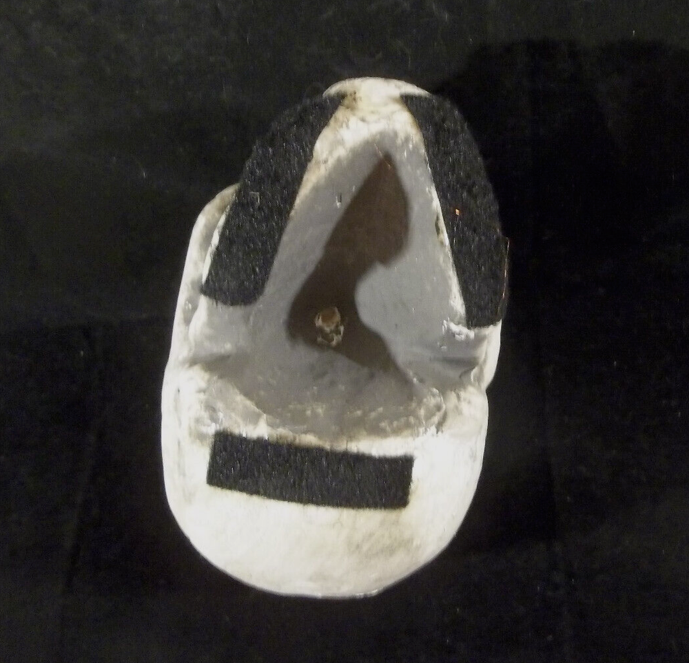 Halloween Styrofoam Skull with 3 Hook and Loop Fastener Strips
