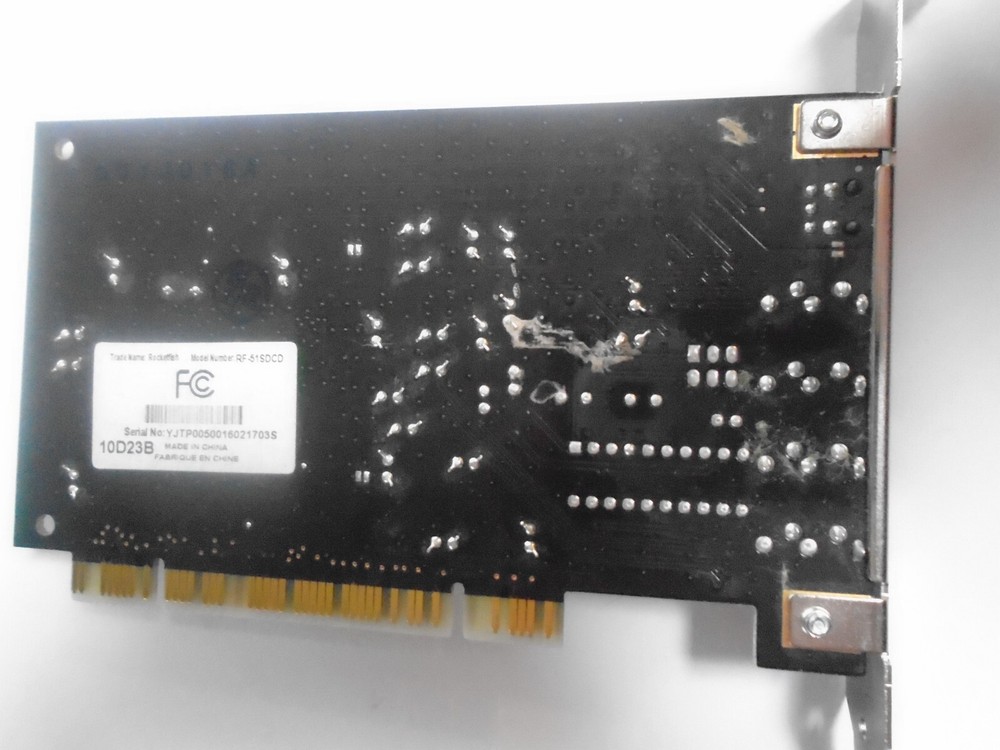 ROCKETFISH RF-51SDCD PCI Sound Card for PC Removed From Working system