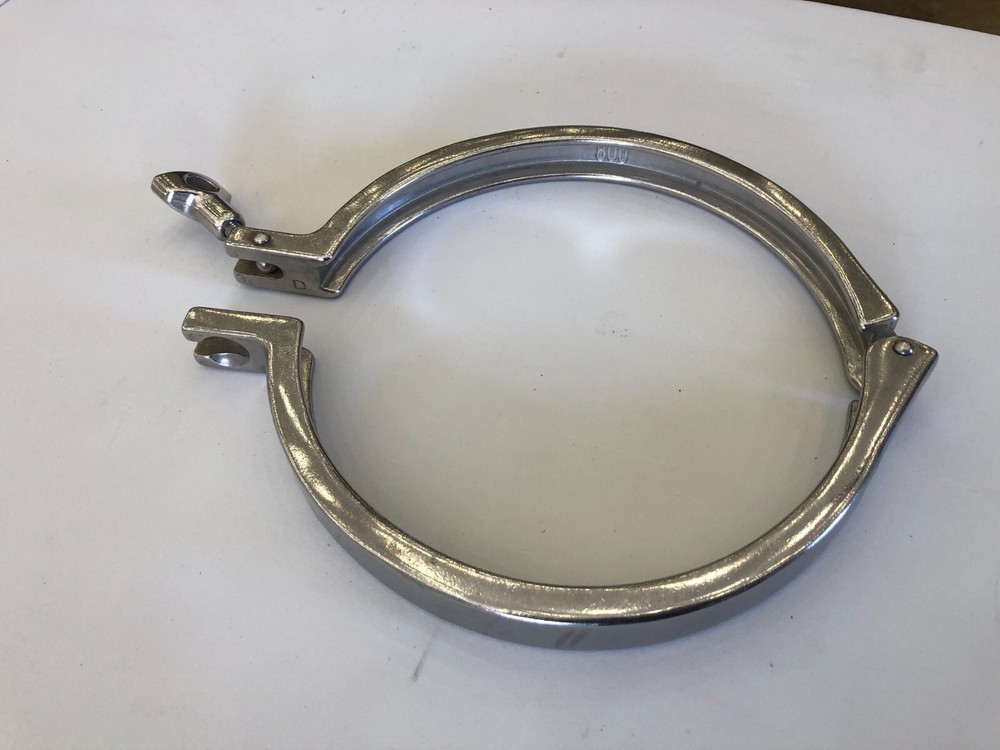 Sanitary Fitting, Heavy Duty 8" Tri-Clamp, Single Pin