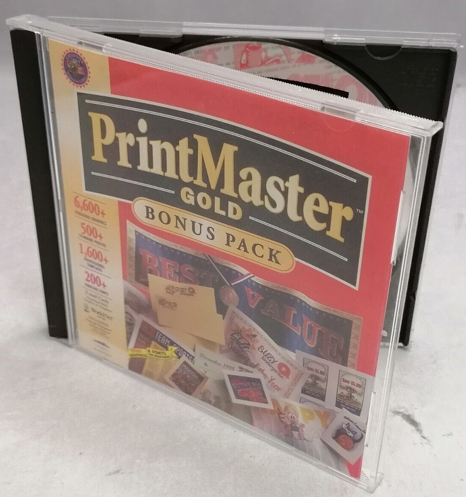 Vintage 1997 PrintMaster Gold Bonus Pack Version 4.0 Software
