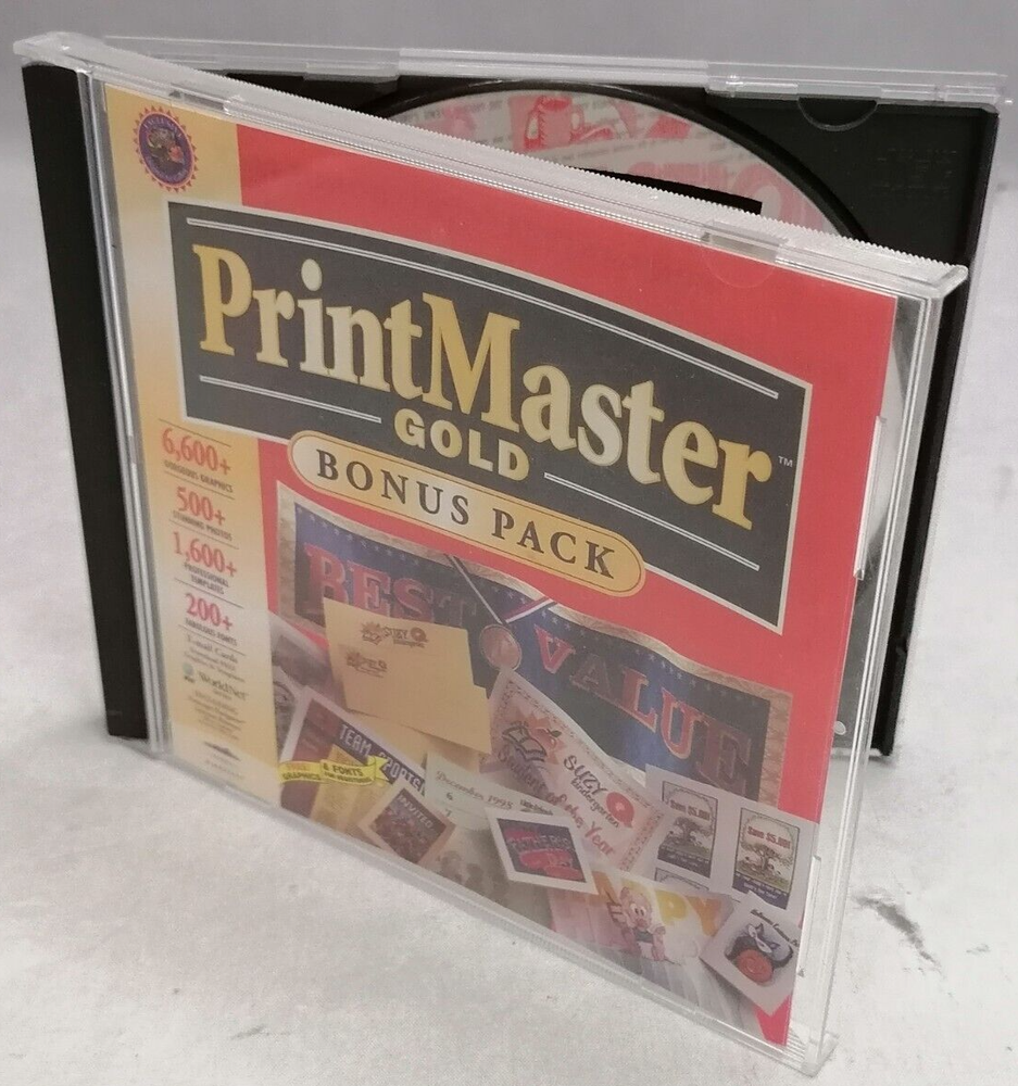 Vintage 1997 PrintMaster Gold Bonus Pack Version 4.0 Software