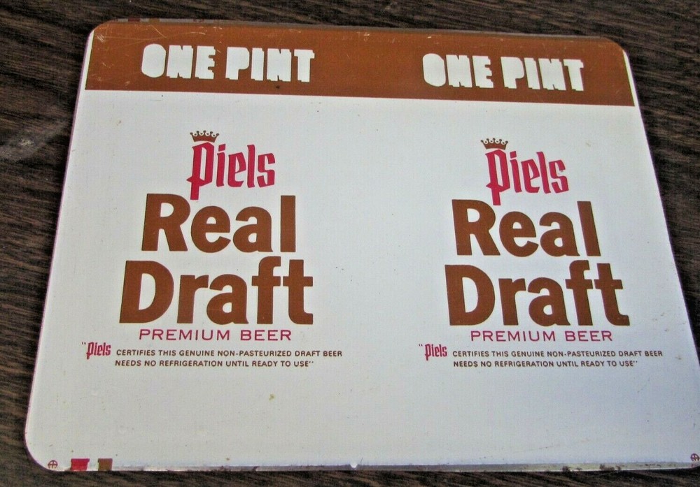VINTAGE PIELS REAL DRAFT - PIELS BROTHERS  UNROLLED CAN FLAT - UNFINISHED ERROR