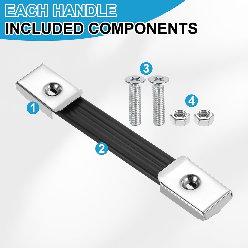 2 Pieces 6.3 Inches Speaker Cabinet Strap Handles, Pull for Speaker Case, Silver