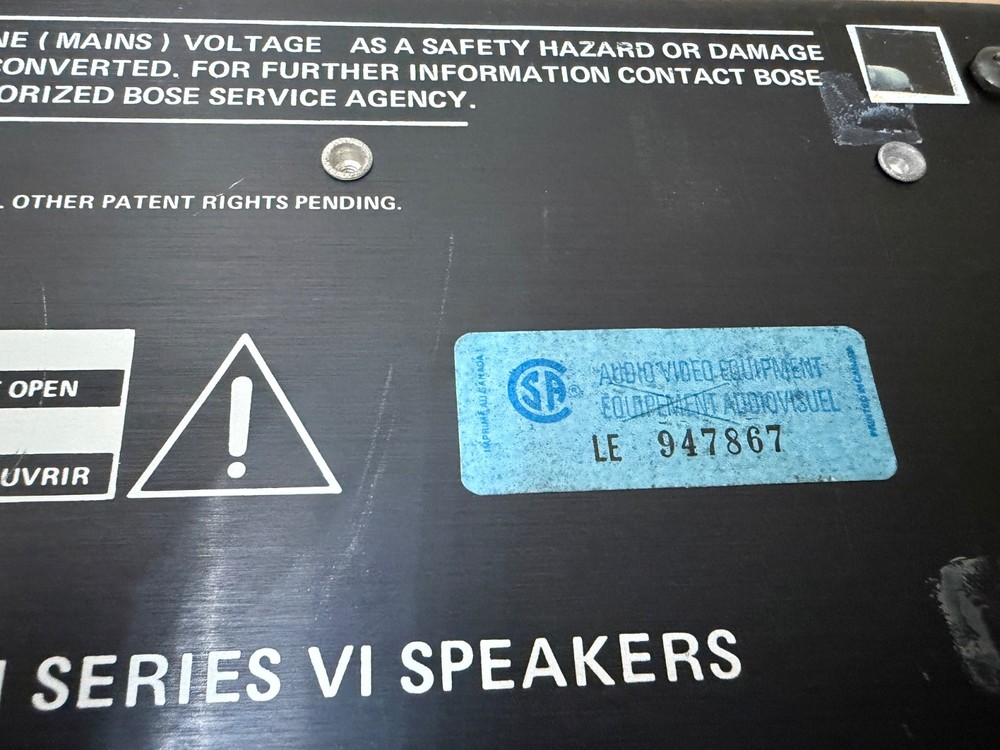 BOSE 901 SERIES VI Active Equalizer