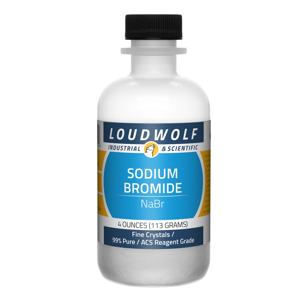 Sodium Bromide, 4oz, ACS Reagent Grade, Sturdy Bottle, SHIPS SAME DAY