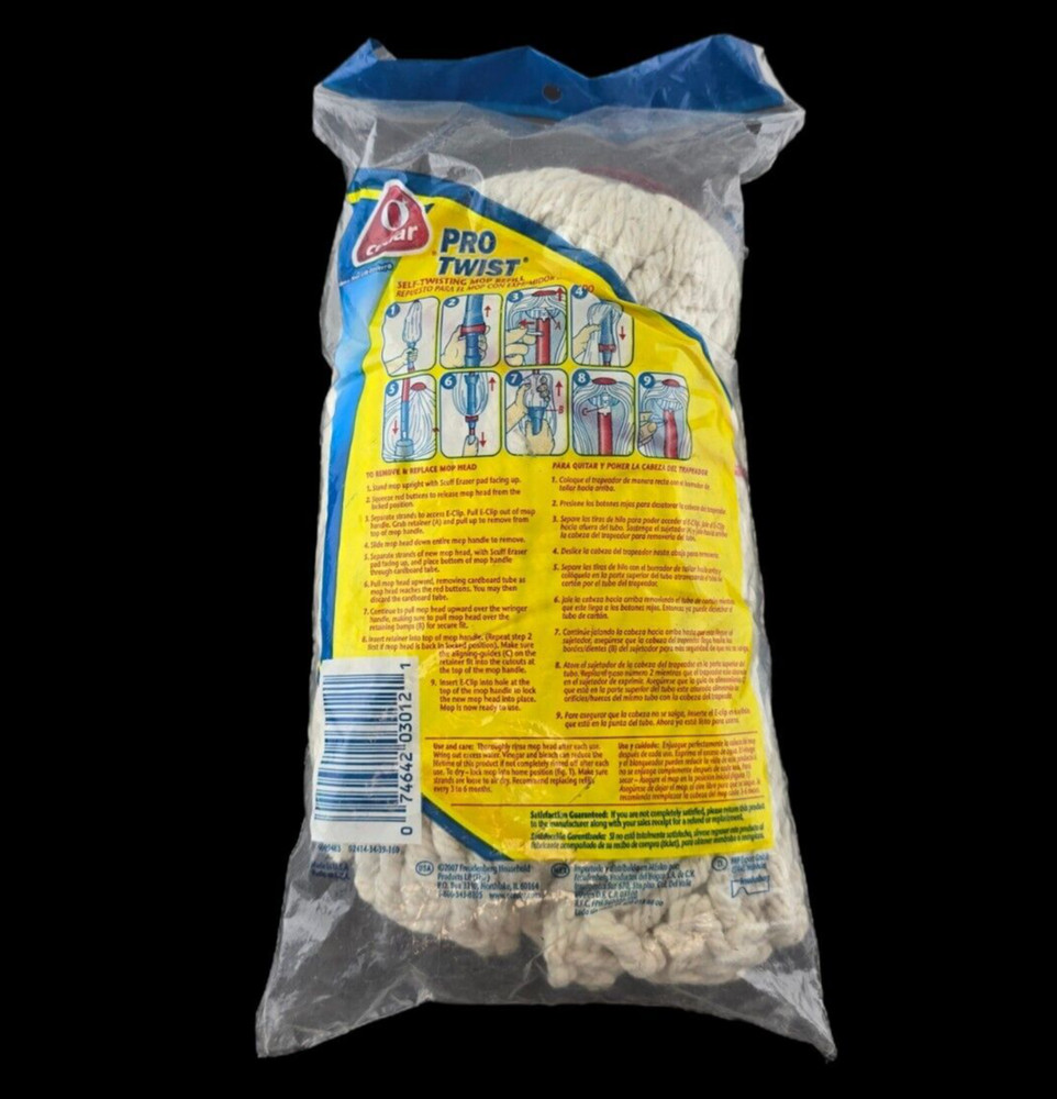 O Cedar Pro Twist N Mop Replacement Self Twisting Mop Refill Head New