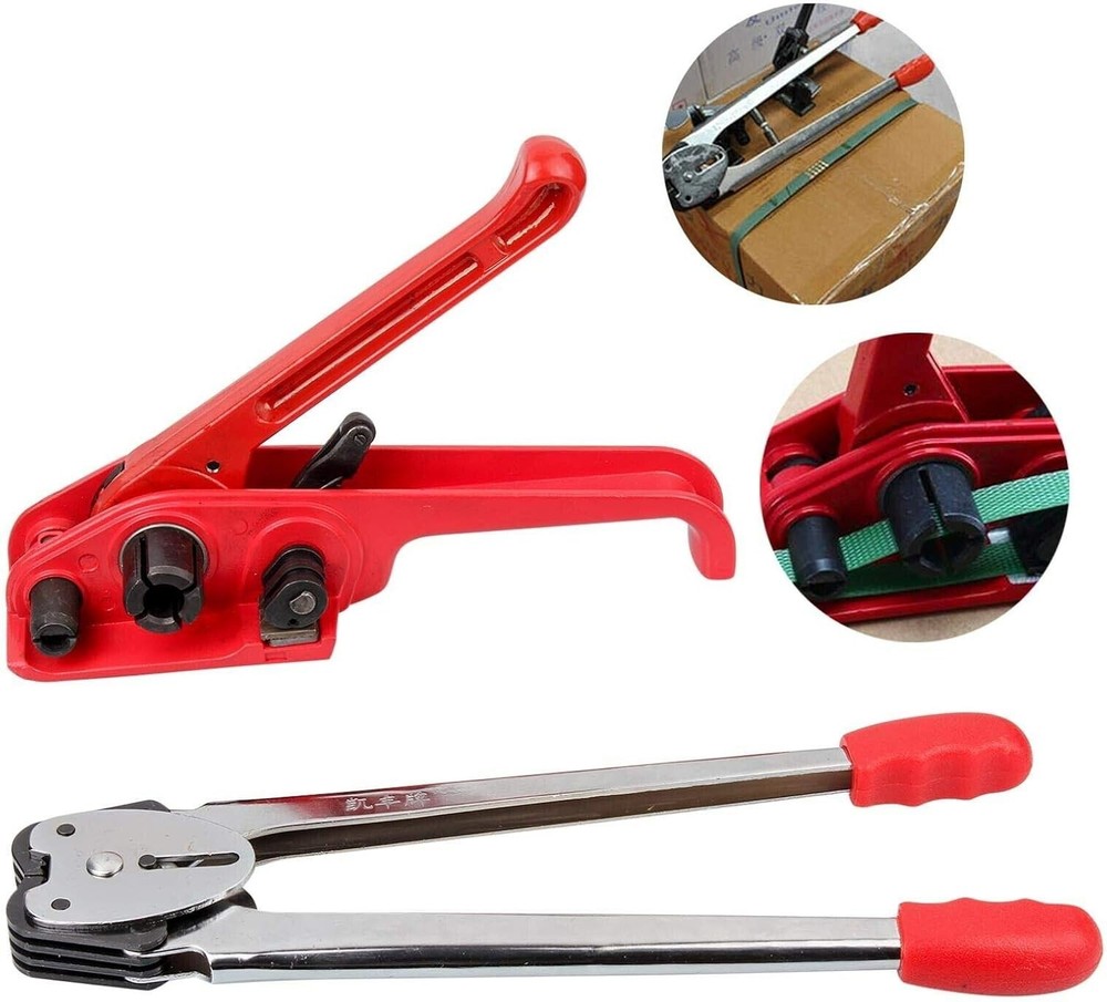 Efficient Manual Strapping Tool Kit with Tensioner & Sealer - Portable Design