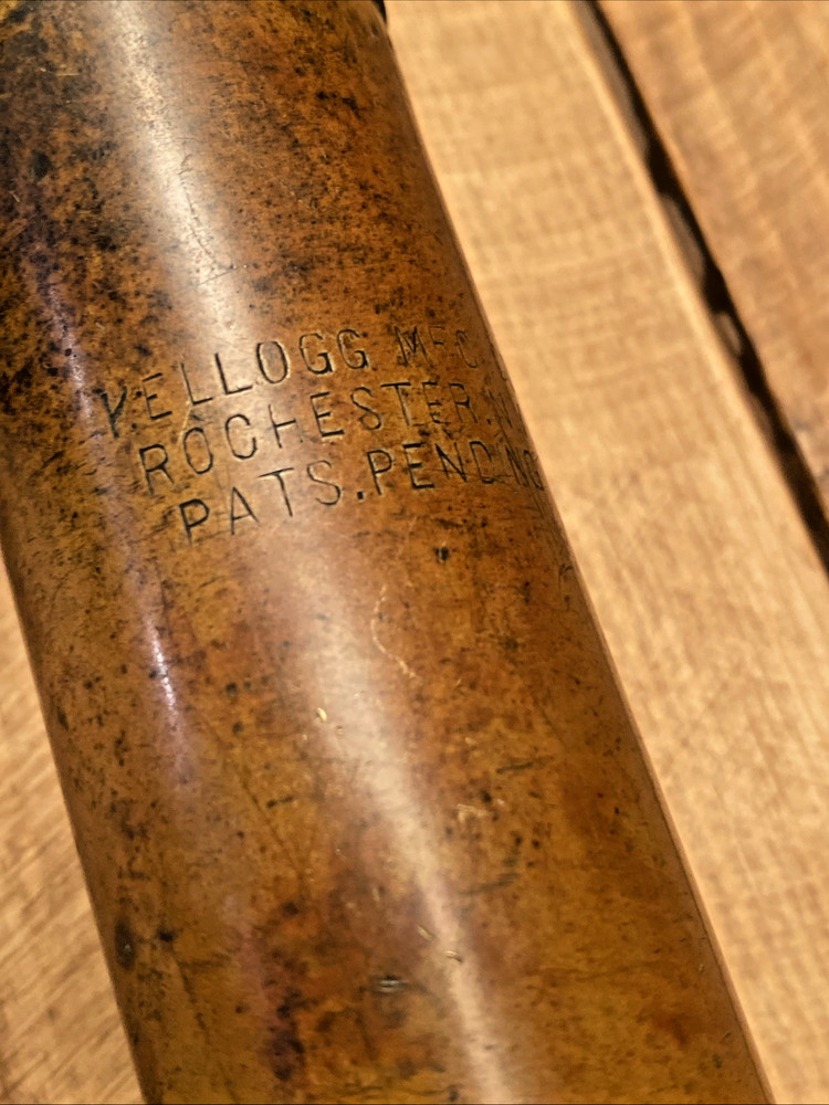 ANTIQUE KELLOGG BRASS GREASE & OIL GUN