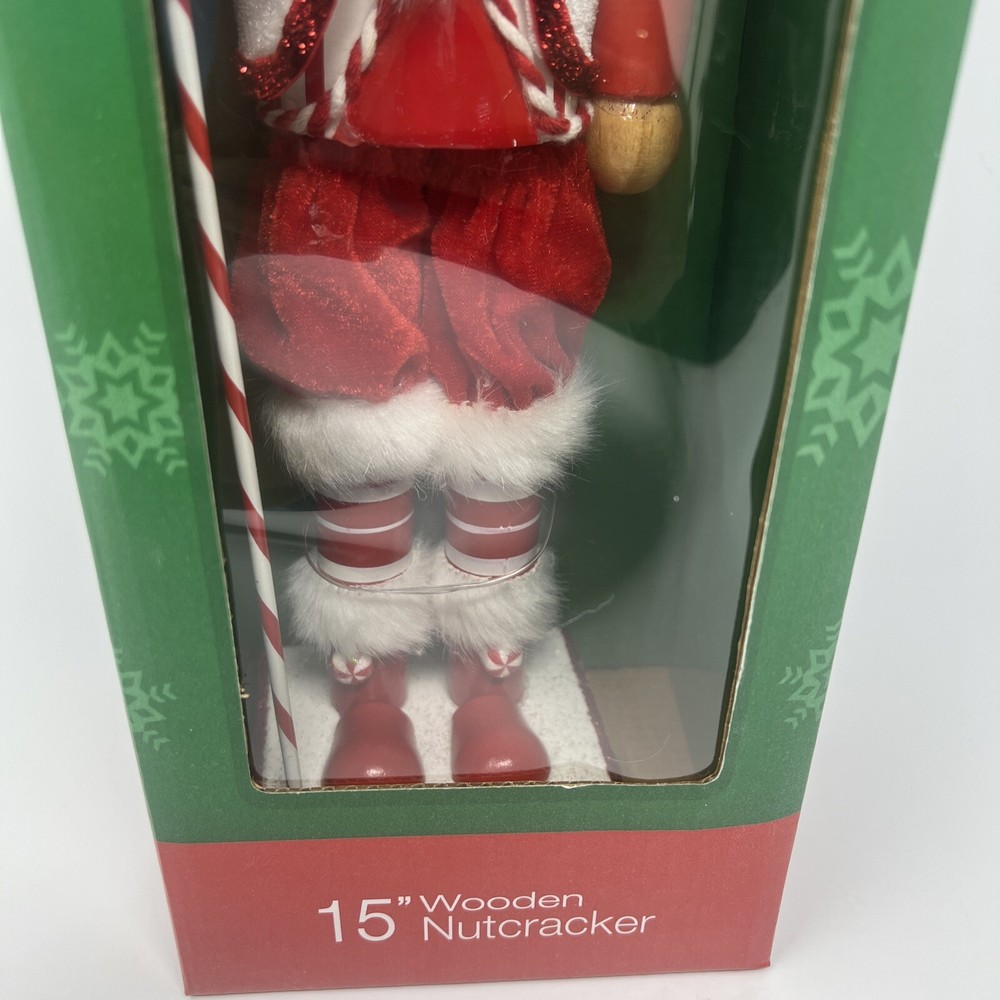 Kurt Adler 15" Peppermint Themed Nutcracker New In Box.