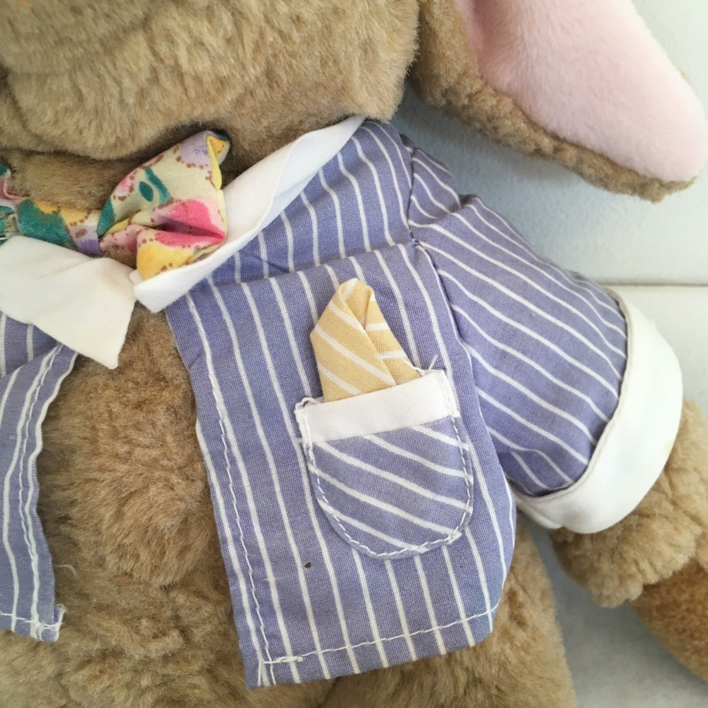 1996 THE BIALOSKY TREASURY EASTER BUNNY RABBIT MOLLY & MICHAEL PLUSH LOT 2