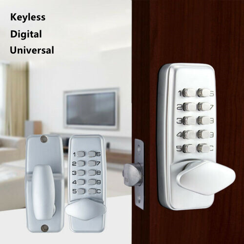 Mechanical Door Lock Keyless Knob Keypad Digital Code Password Entry Combination