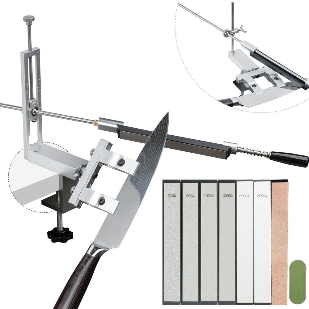Knife Sharpening System, 360° Flip Quick C-Clamp Fix Angled Knife Sharpener, ...