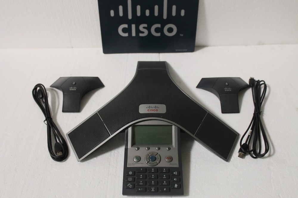 Cisco CP-7937G Polycom Technology IP Unified Conference VoIP Phone & Microphone
