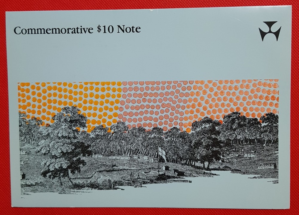 1988 $10 CONS FRASER/JOHNSTON FIRST POLYMER NOTE NPA FOLDER S/NUM AA 000 98329