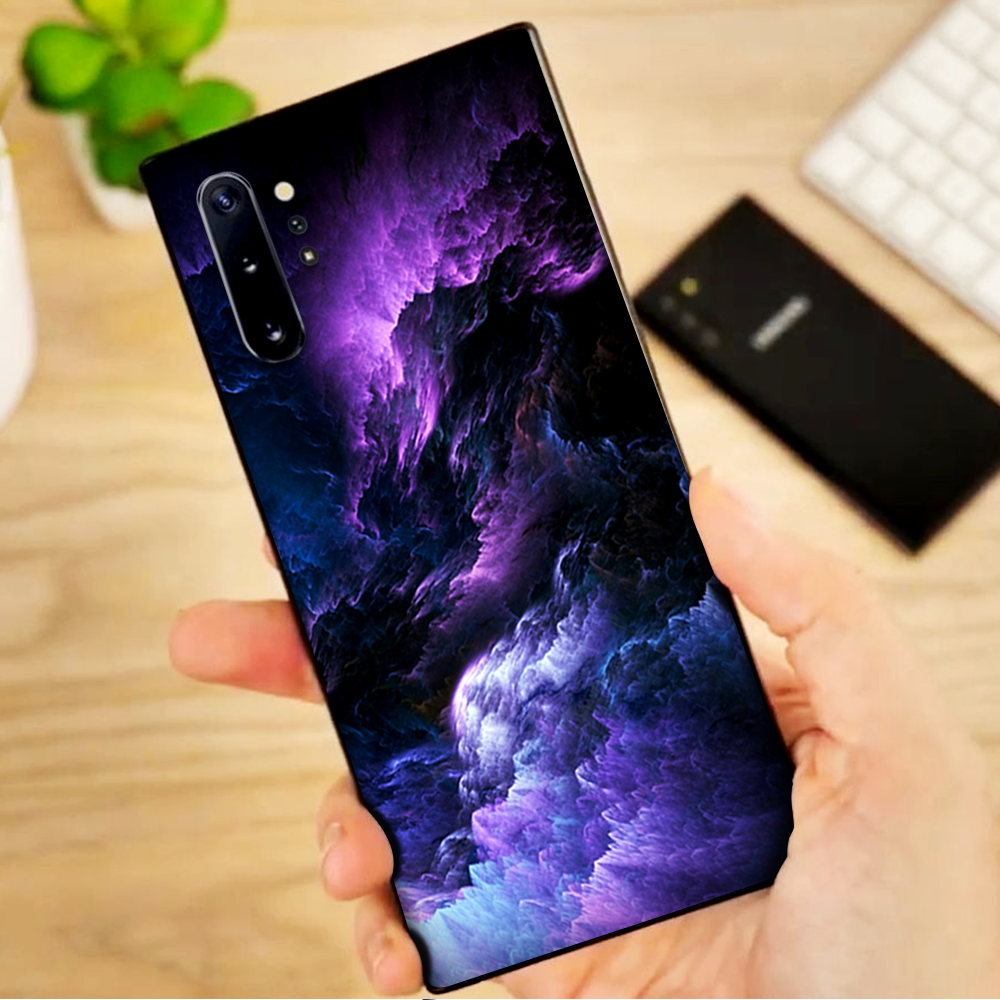 Skins Decal Wrap for Samsung Note 10 Plus purple storm clouds