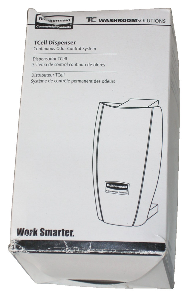 Rubbermaid TCell Dispenser Continuous Odor Control System Black Wall Mount