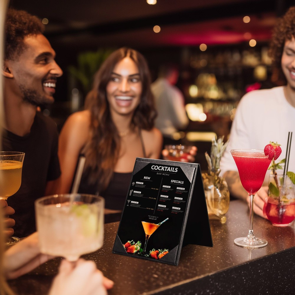 WeChef 5 Pack Table Tent Menu Holders 4"x6" A Frame Double Sided Restaurant Cafe