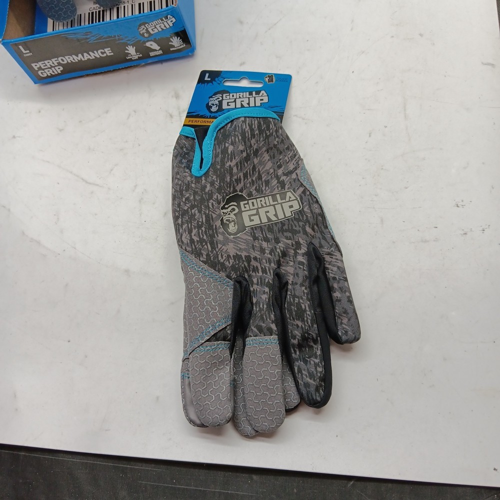 Gorilla Grip Work Gloves 22857 - 1 PAIR - SIZE LARGE