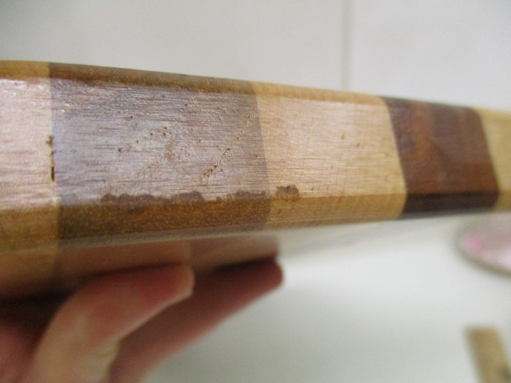 Wood Striped check Inlay Reversible Cutting Board
