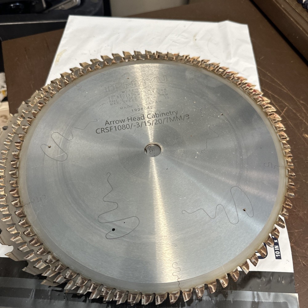 12 General purpose 10" Carbide tipped blades USED Different types