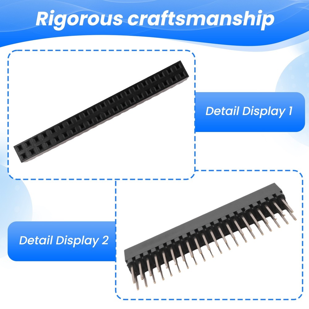 2 x 20 (40 Pin) Stack Head for A+/ B+/ Pi 2/ Pi 3 Extra High Head (Pack 7007