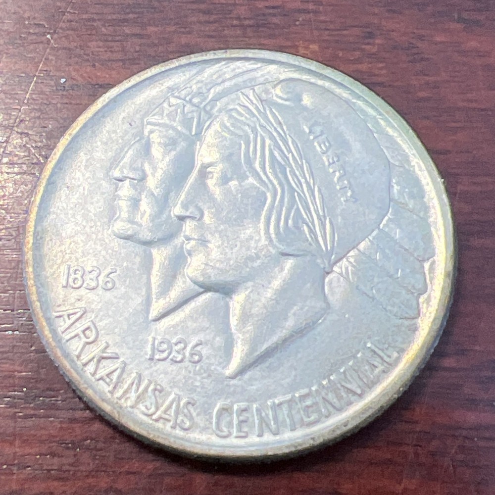 1936-D Arkansas Centennial Silver Half Dollar A-144