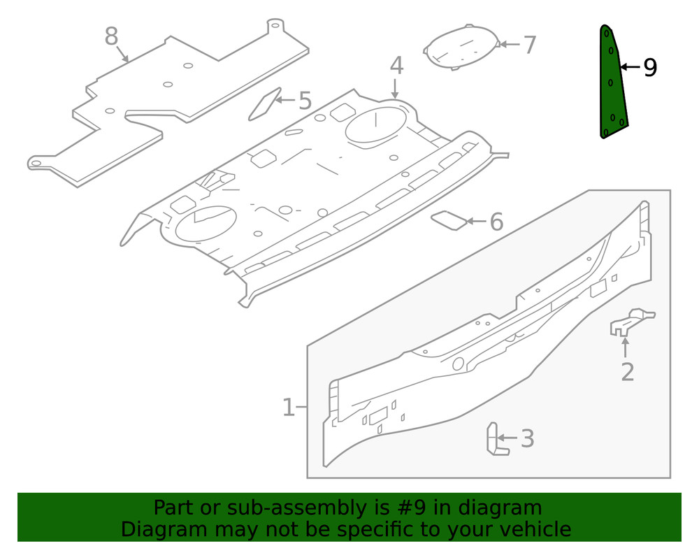 Genuine Nissan Seat Back Frame Bracket 79452-6CA0A