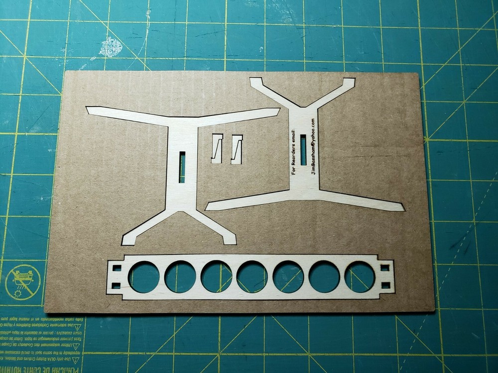 Rocket Cradle - Stand for display or working on your model rocket kits laser cut