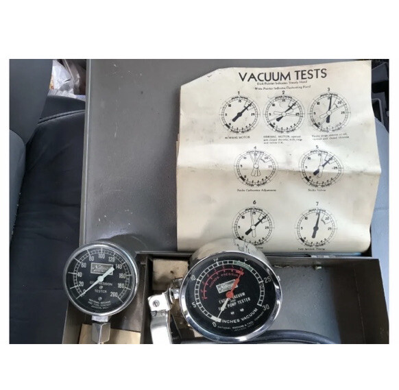 Vintage National Engine Compression & Vacuum Fuel Pump Tester Auto Service Tool