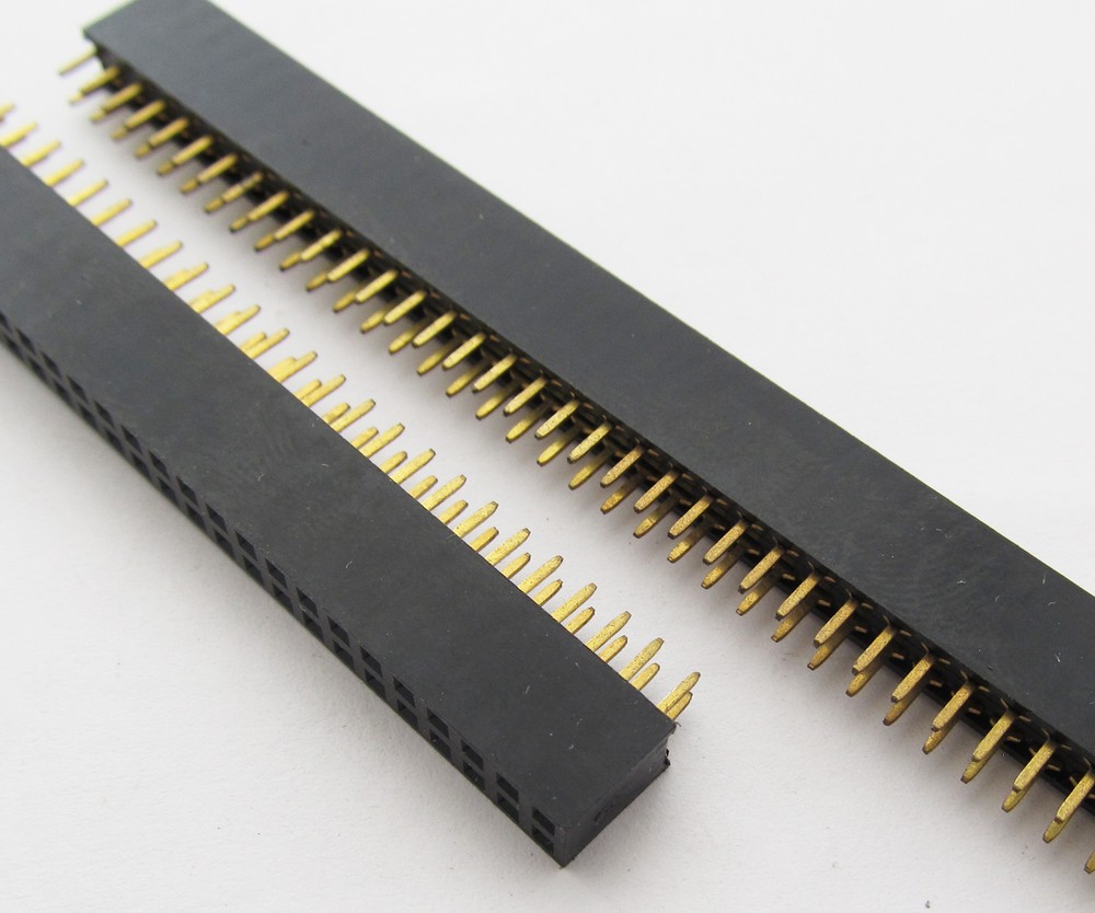 10x Double Row 2x 40pin Female 2.54mm Pitch Flat PCB Panel Breakable Pin Header