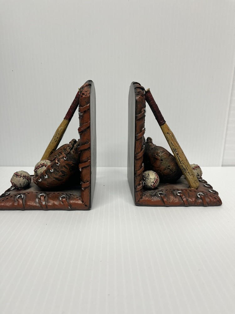 Vintage Handcrafted Resin Baseball Bookend