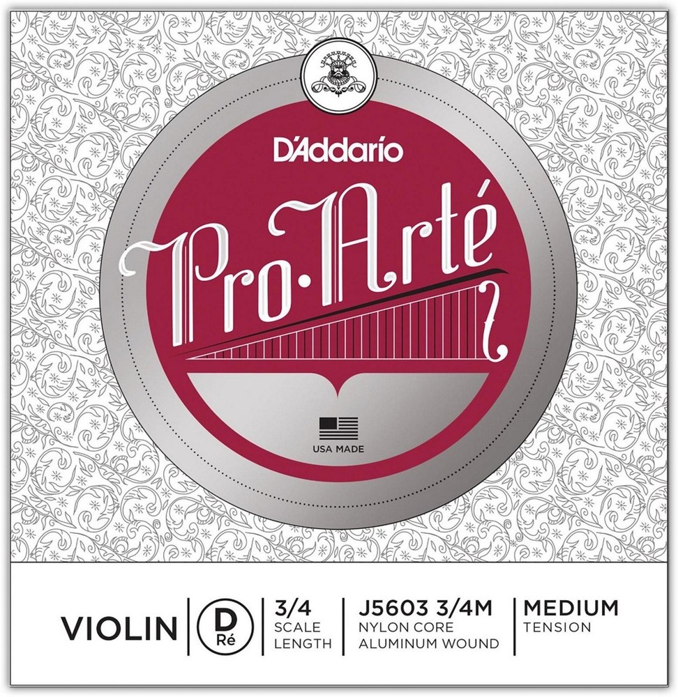 D'Addario Pro-Arte Series Violin D String 3/4 Size