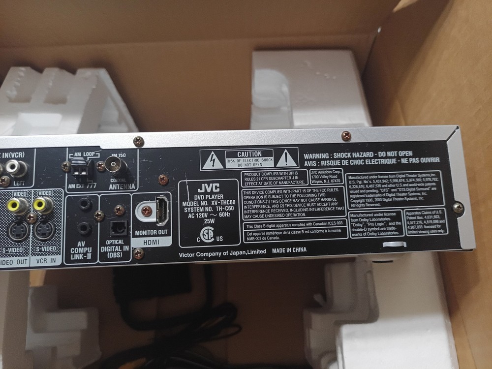 Vintage -JVC XV-THC60 DVD/Tuner/Controller - Open Box - Tested
