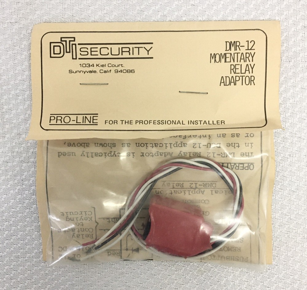 New DTI Security DMR-12 Momentary Relay Adapter