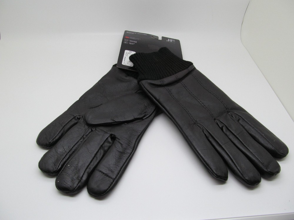 NWT J. FERRAR GENUINE BLACK LEATHER TOUCH TECH THINSULATE GLOVES size LARGE