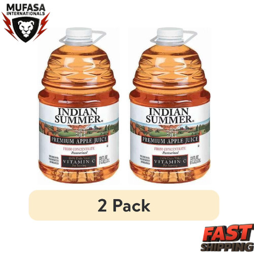 (2 pack) Indian Summer Apple Juice, 128 Fl. Oz.