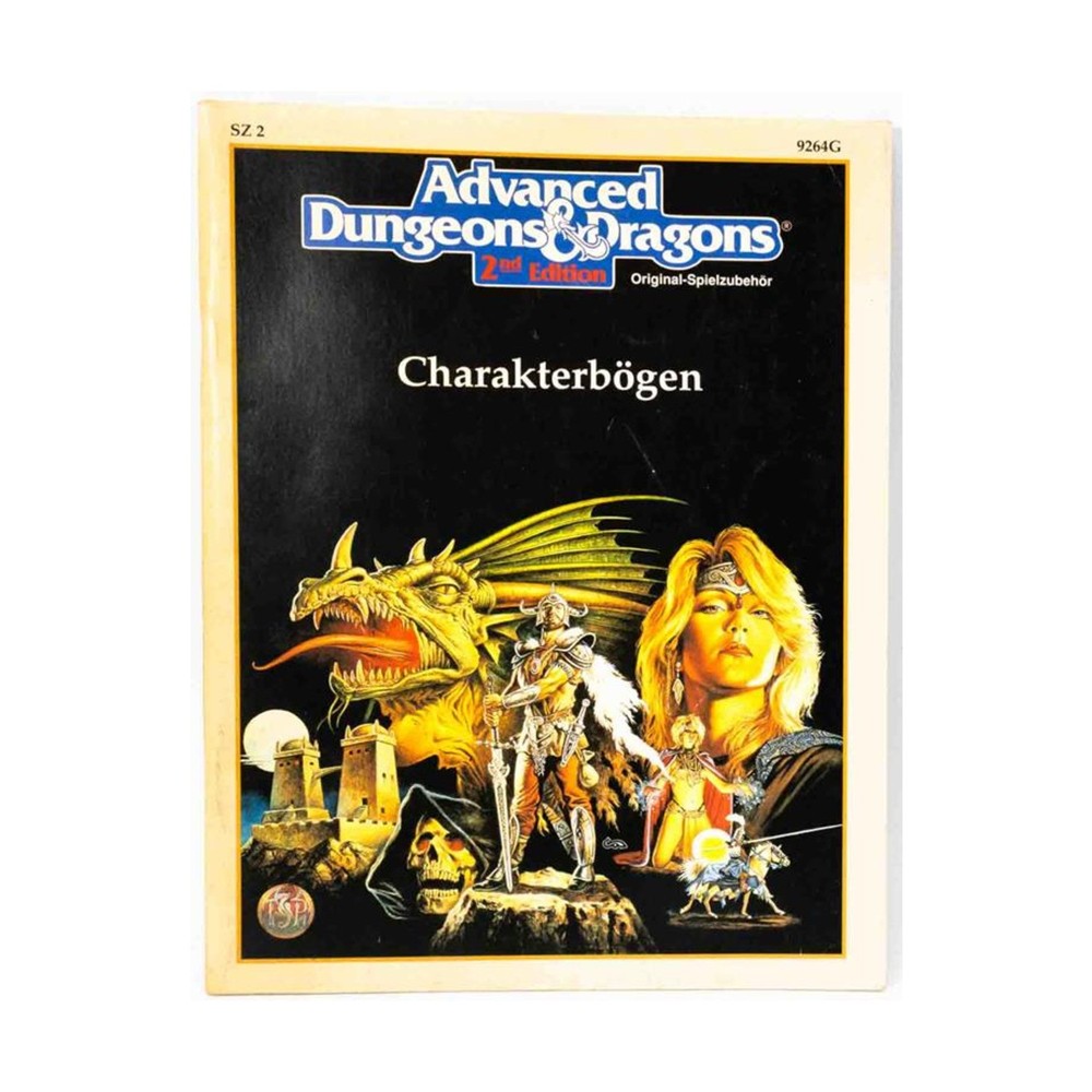 TSR AD&D 2nd Ed Charakterbogen (Character Record Sheets, German Ed) VG